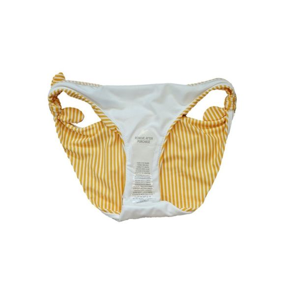 CLEARANCE NWT Hollister Swim Women’s Small Yellow & White Stripe Bikini Bottom - Picture 4 of 4